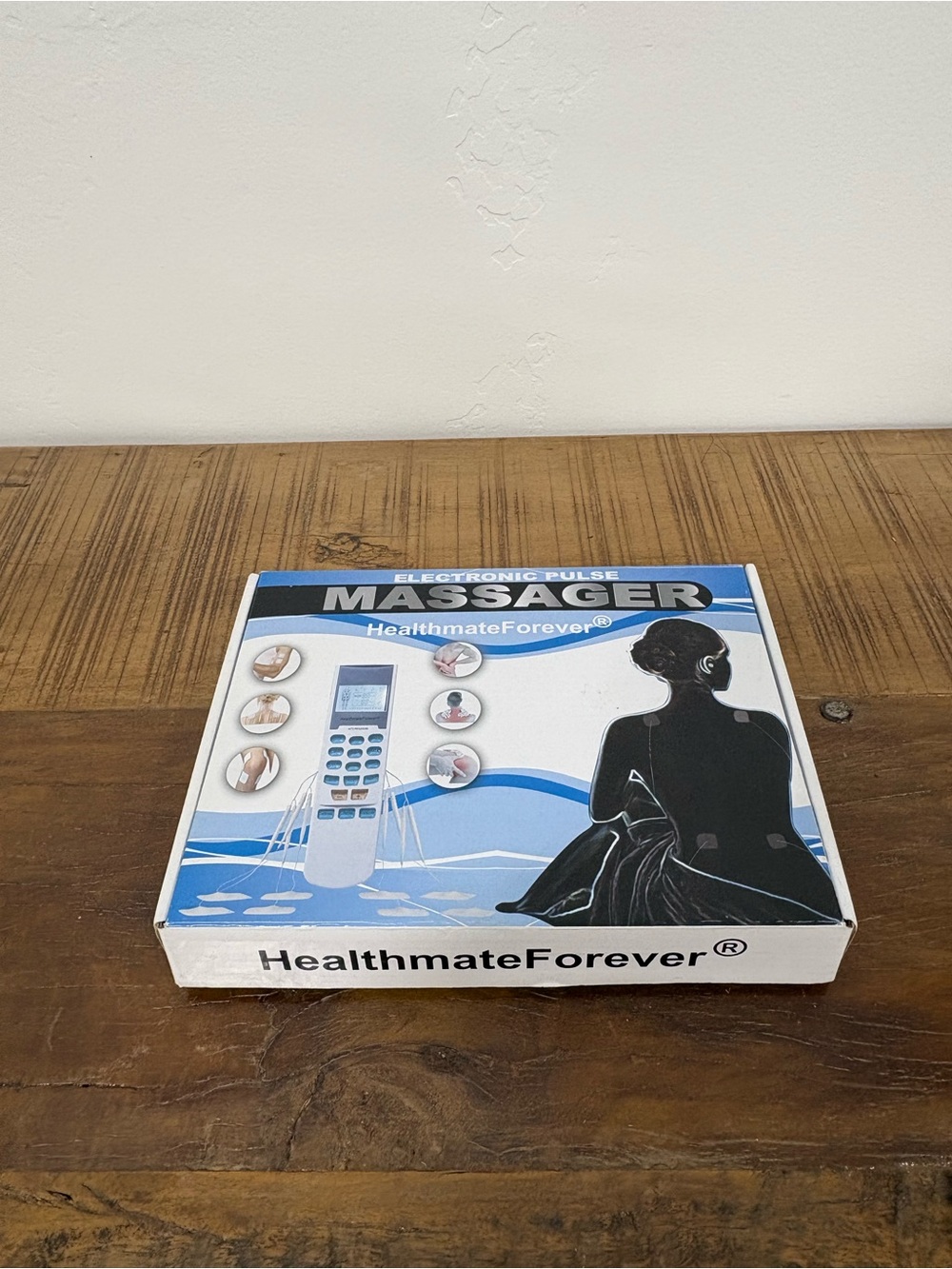 HealthmateForever Portable Electronic Pulse Massager - Blue/White